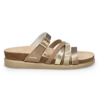 Womens Huleda Footbed Strappy Slide Sandal - Plati