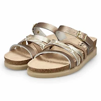 Womens Huleda Footbed Strappy Slide Sandal - Plati