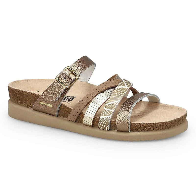 Womens Huleda Footbed Strappy Slide Sandal - Plati