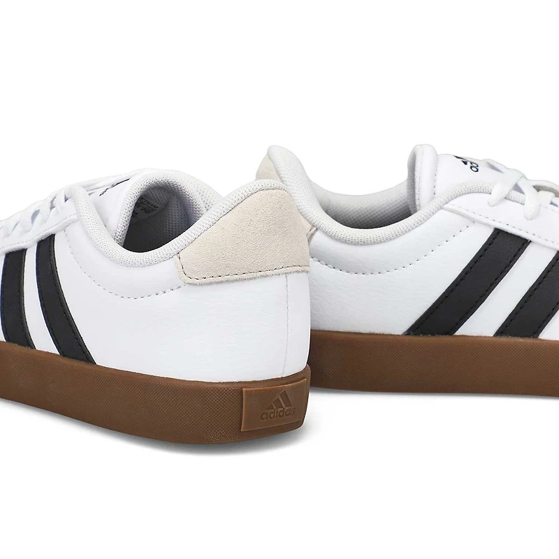 Kids' VL Court 3.0 Lace Up Sneaker - White/Black/G