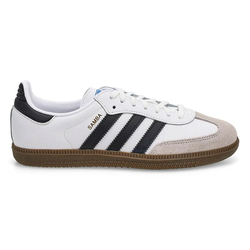 Kids' Samba OG J Lace Up Sneaker - White/Black/Gu