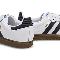 Kids'  Samba OG J Lace Up Sneaker - White/Black/Gu