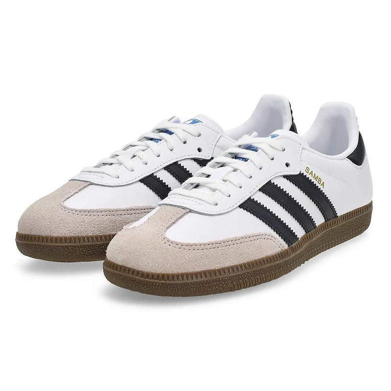 Kids' Samba OG J Lace Up Sneaker - White/Black/Gu