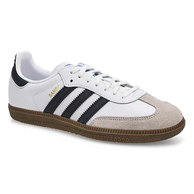 Kids'  Samba OG J Lace Up Sneaker - White/Black/Gu