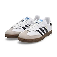 Kids'  Samba OG C Lace Up Sneaker - White/Black/Gu