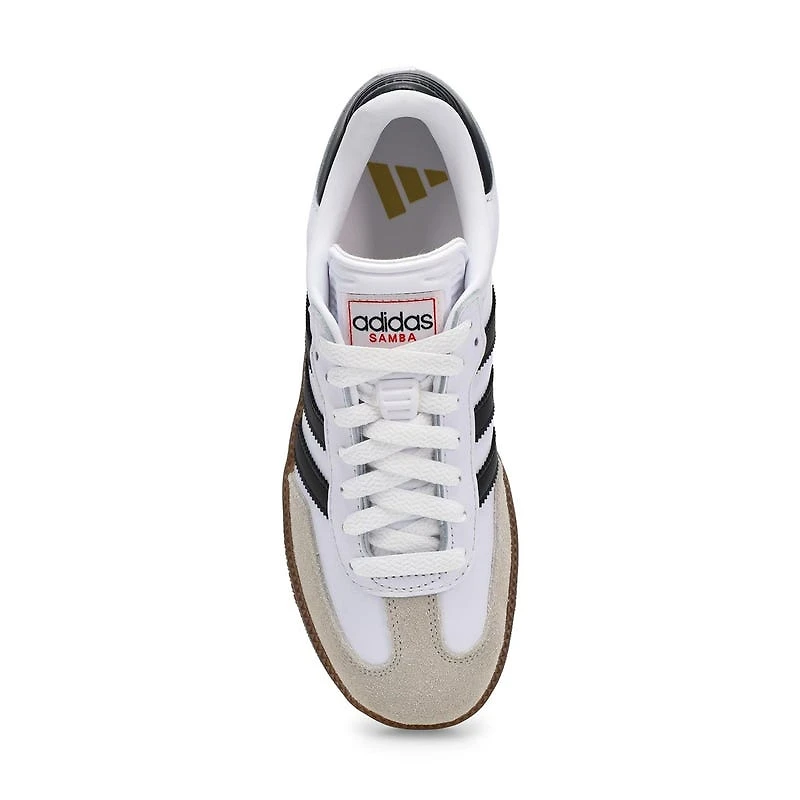 Kids'  Samba Lace Up Sneaker - White/Black