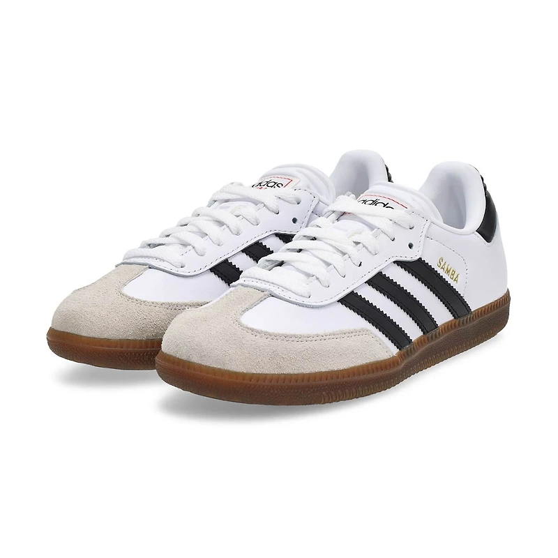Kids'  Samba Lace Up Sneaker - White/Black