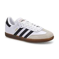 Kids'  Samba Lace Up Sneaker - White/Black