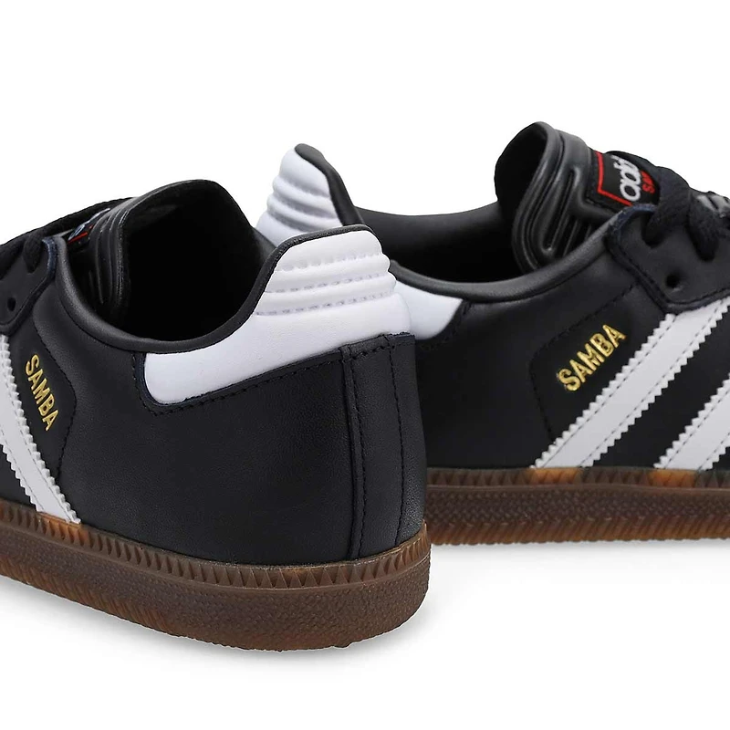 Kids'  Samba Lace Up Sneaker - White/Black
