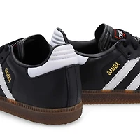Kids'  Samba Lace Up Sneaker - White/Black