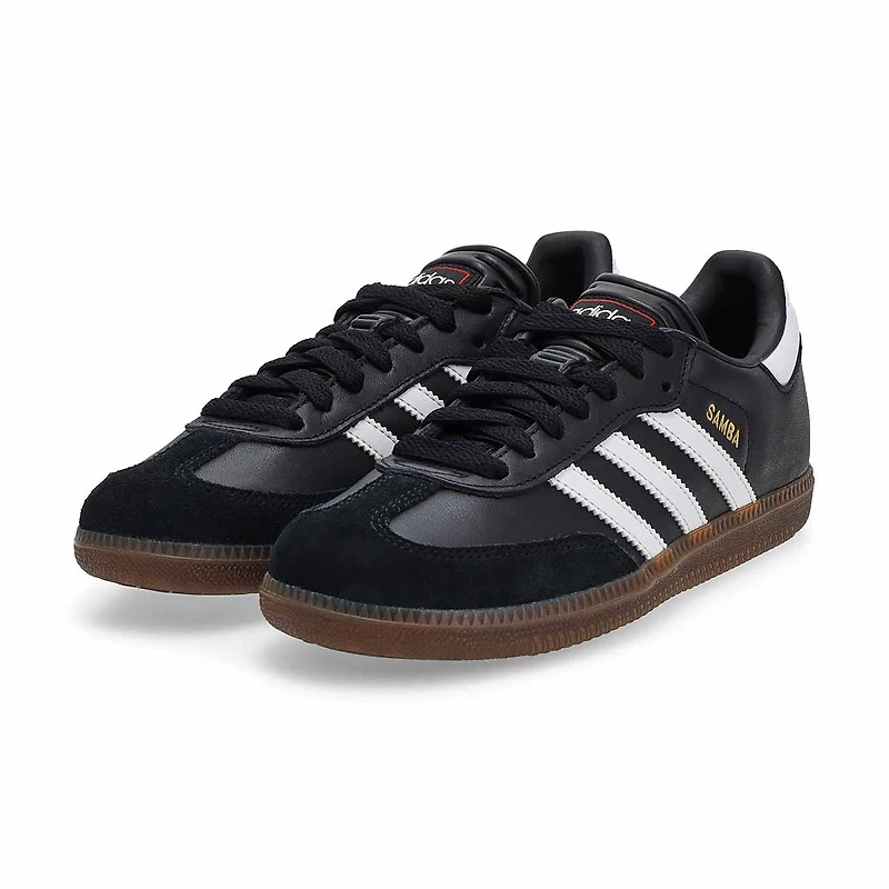 Kids'  Samba Lace Up Sneaker - White/Black