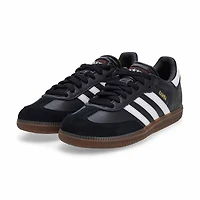 Kids'  Samba Lace Up Sneaker - White/Black