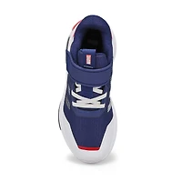 Kids' Marvel Cap Racer EL K Sneaker - Blue/ White