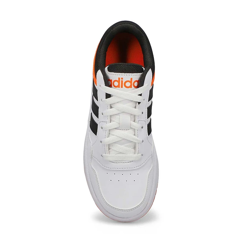 Kds' Hoops 3.0 K Sneaker - White/Black/Orange