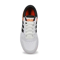 Kds' Hoops 3.0 K Sneaker - White/Black/Orange