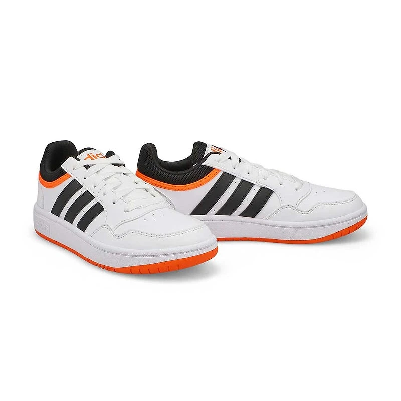 Kds' Hoops 3.0 K Sneaker - White/Black/Orange