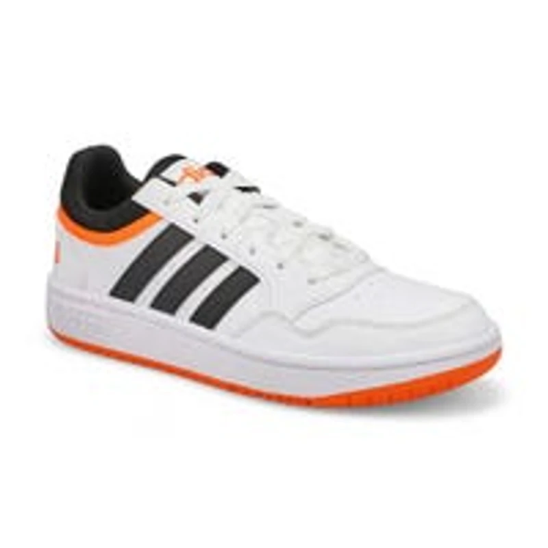 Kds' Hoops 3.0 K Sneaker - White/Black/Orange