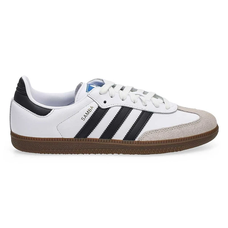 Baskets lacets SAMBA OG, noir/blanc/argent mtal