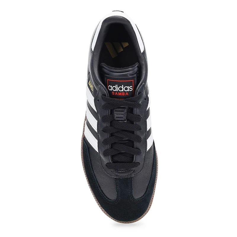 Unisex Samba Lace Up Sneaker - Black/White/Vivid R