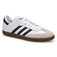 Unisex Samba Lace Up Sneaker - White/Black