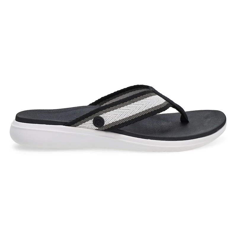 Women's Indigo Casual Thong Sandal - Black/Multi