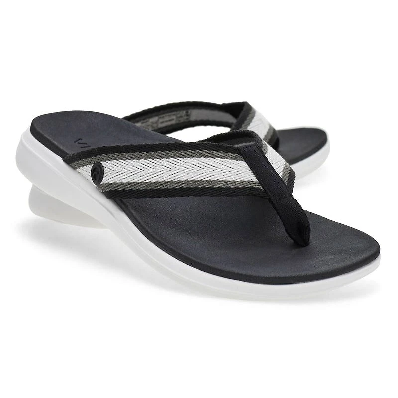 Women's Indigo Casual Thong Sandal - Black/Multi