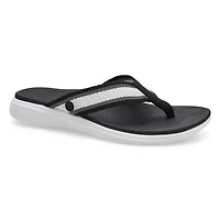 Women's Indigo Casual Thong Sandal - Black/Multi