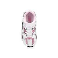 Infants'  530 Bungee Slip On Sneaker - White/Pink