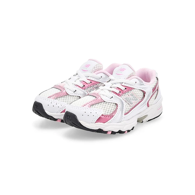 Infants'  530 Bungee Slip On Sneaker - White/Pink