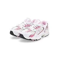 Infants'  530 Bungee Slip On Sneaker - White/Pink