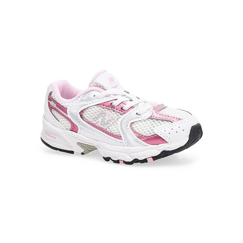 Infants' 530 Bungee Slip On Sneaker - White/Pink