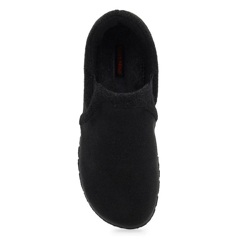 Men's memory foam slipper classic burgundy plai