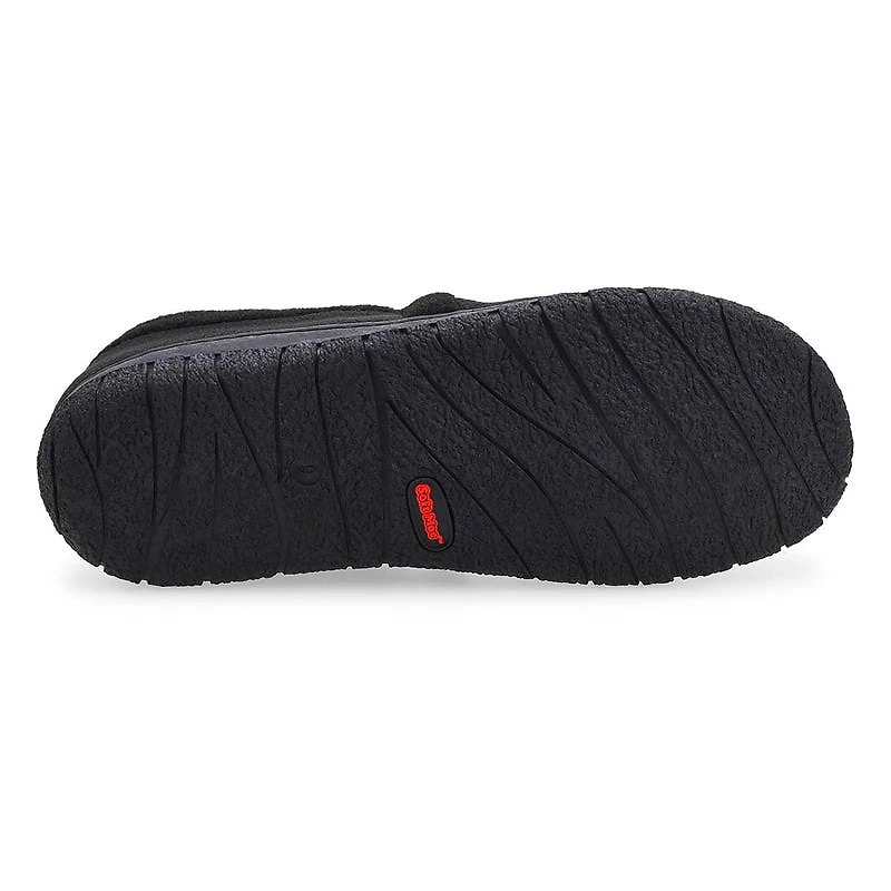Men's memory foam slipper classic burgundy plai