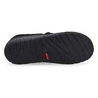 Men's memory foam slipper classic burgundy plai