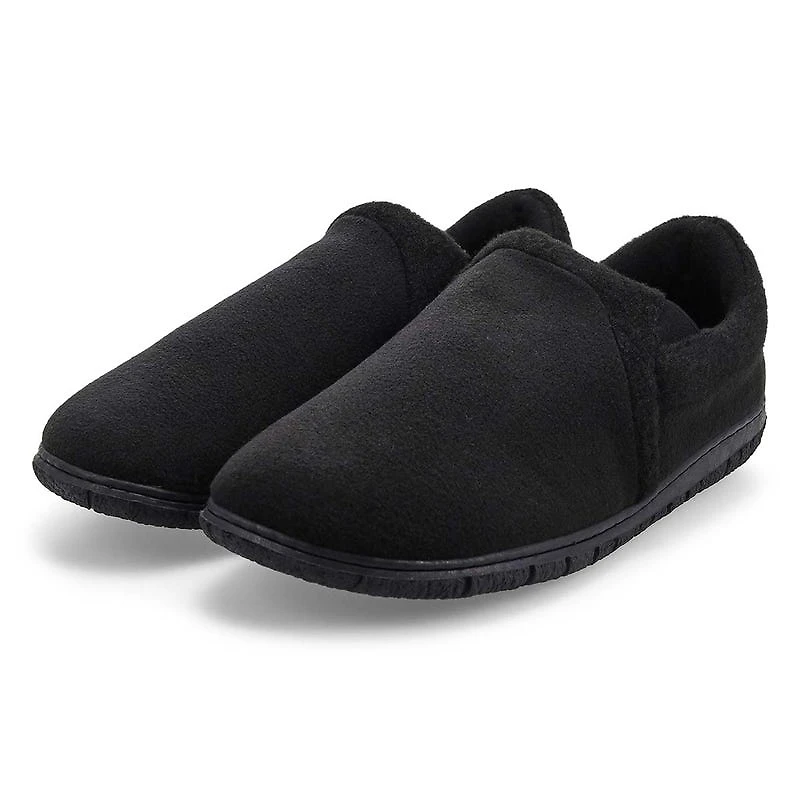 Men's memory foam slipper classic burgundy plai