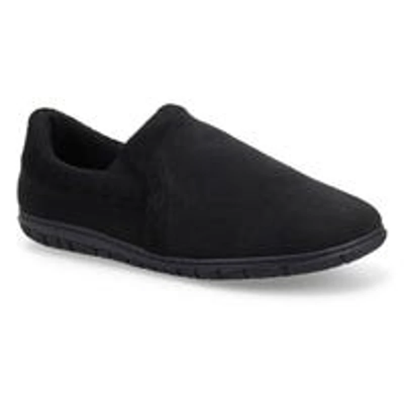 Men's memory foam slipper classic burgundy plai