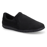 Men's memory foam slipper classic burgundy plai