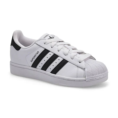 Kids'  Superstar II Lace Up Sneaker - White/Black/