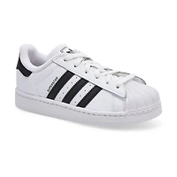 Kids'  Superstar II Lace Up Sneaker - White/Black/
