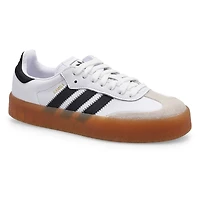 Women's Sambae Lace Up Sneaker -White/Core Black/G