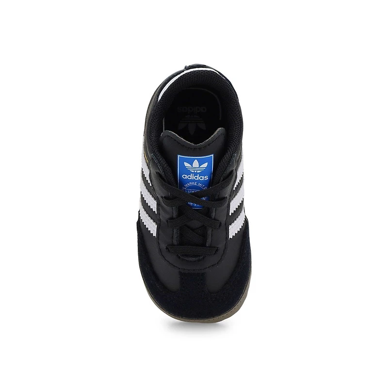 Infants'  Samba Crib Sneaker - Black/White/Bluebir