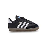 Infants'  Samba Crib Sneaker - Black/White/Bluebir