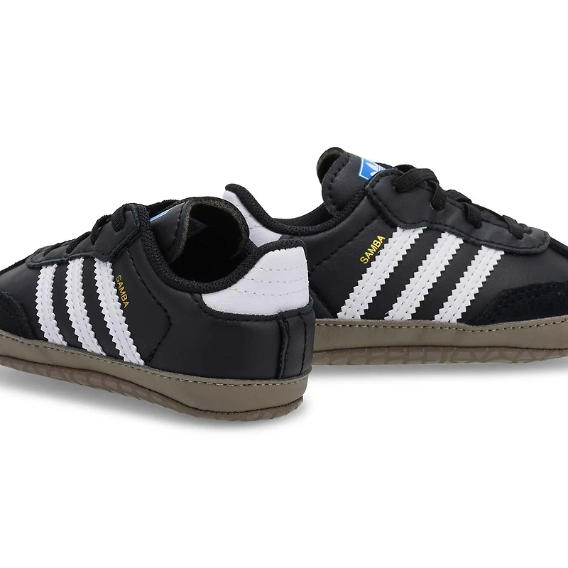 Infants'  Samba Crib Sneaker - Black/White/Bluebir
