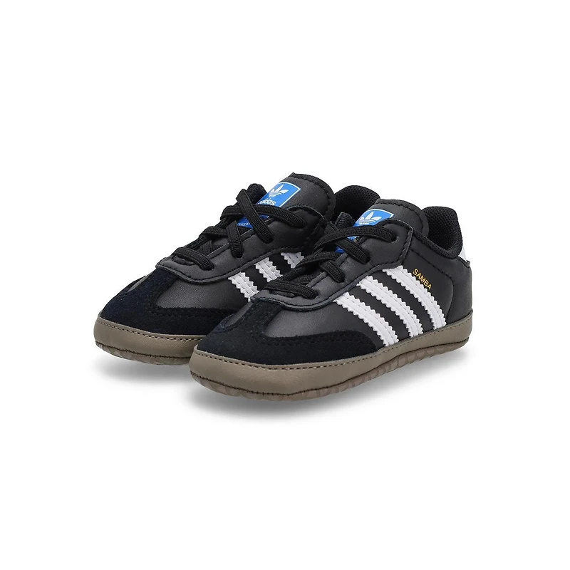 Infants'  Samba Crib Sneaker - Black/White/Bluebir