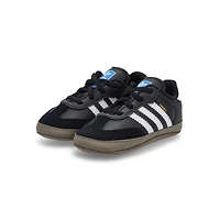 Infants'  Samba Crib Sneaker - Black/White/Bluebir