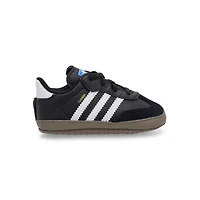 Espadrilles Samba Crib pour bébés - Noir/Blanc/Ble