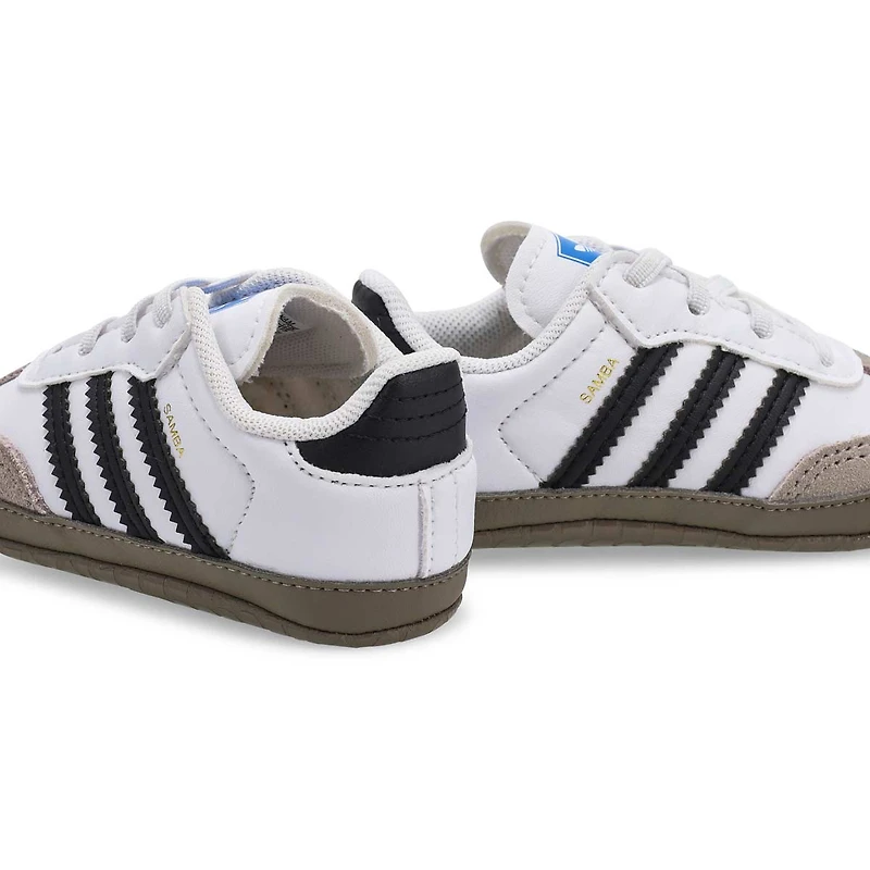 Infants' Samba Crib Sneaker - Black/White/Bluebir