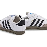 Infants'  Samba Crib Sneaker - Black/White/Bluebir