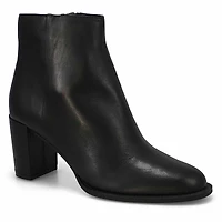 Women's  Jozie Casual Leather Ankle Boot - Black