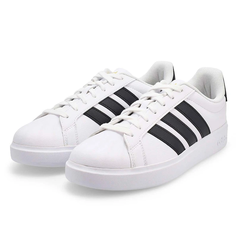 Baskets  lacets STREET TALK, blanc/noir/or mtall